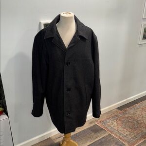 London Fog Men's Black Pea Coat
